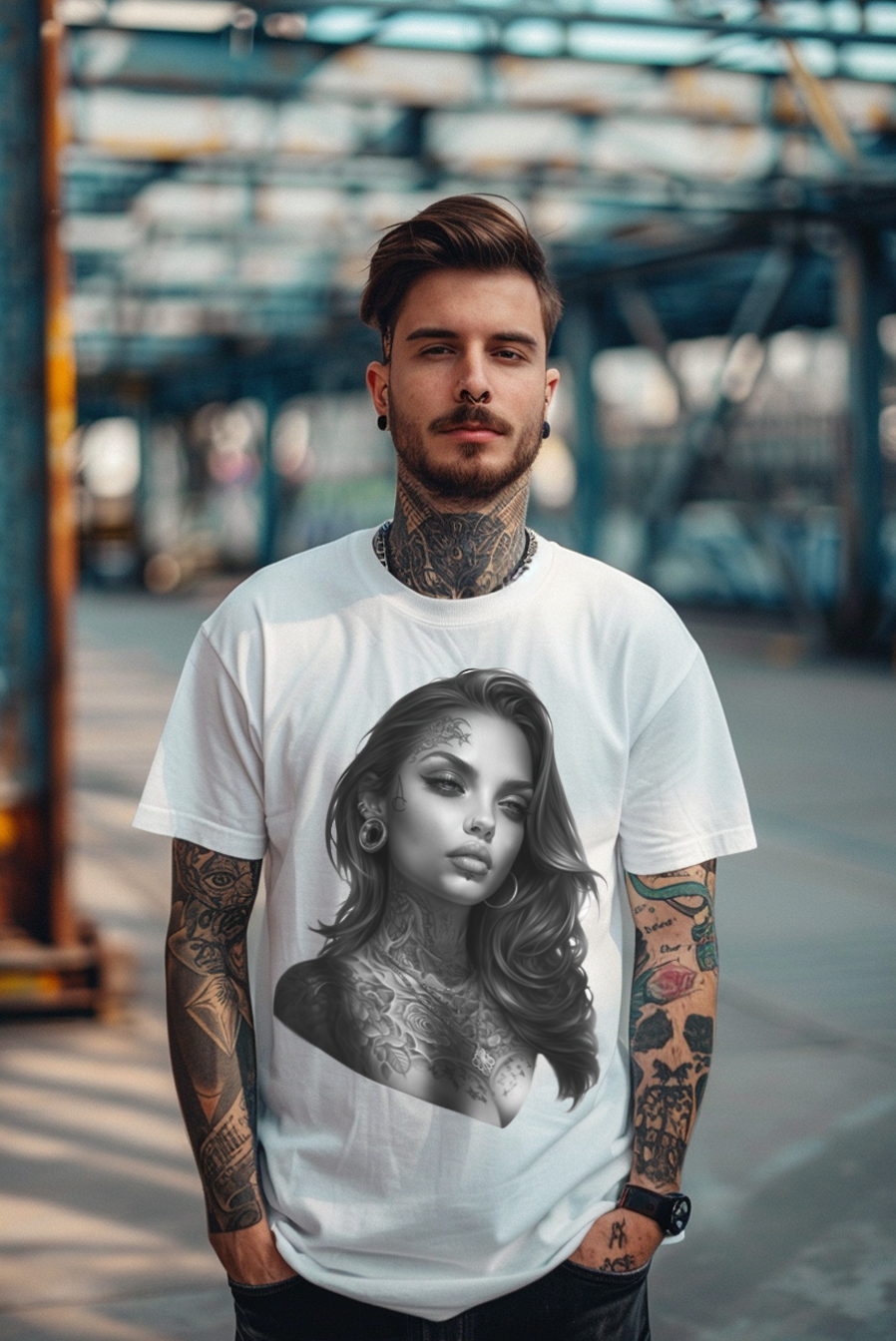 Tattoo chick zwart & Tattoo chick wit - Afbeelding 3