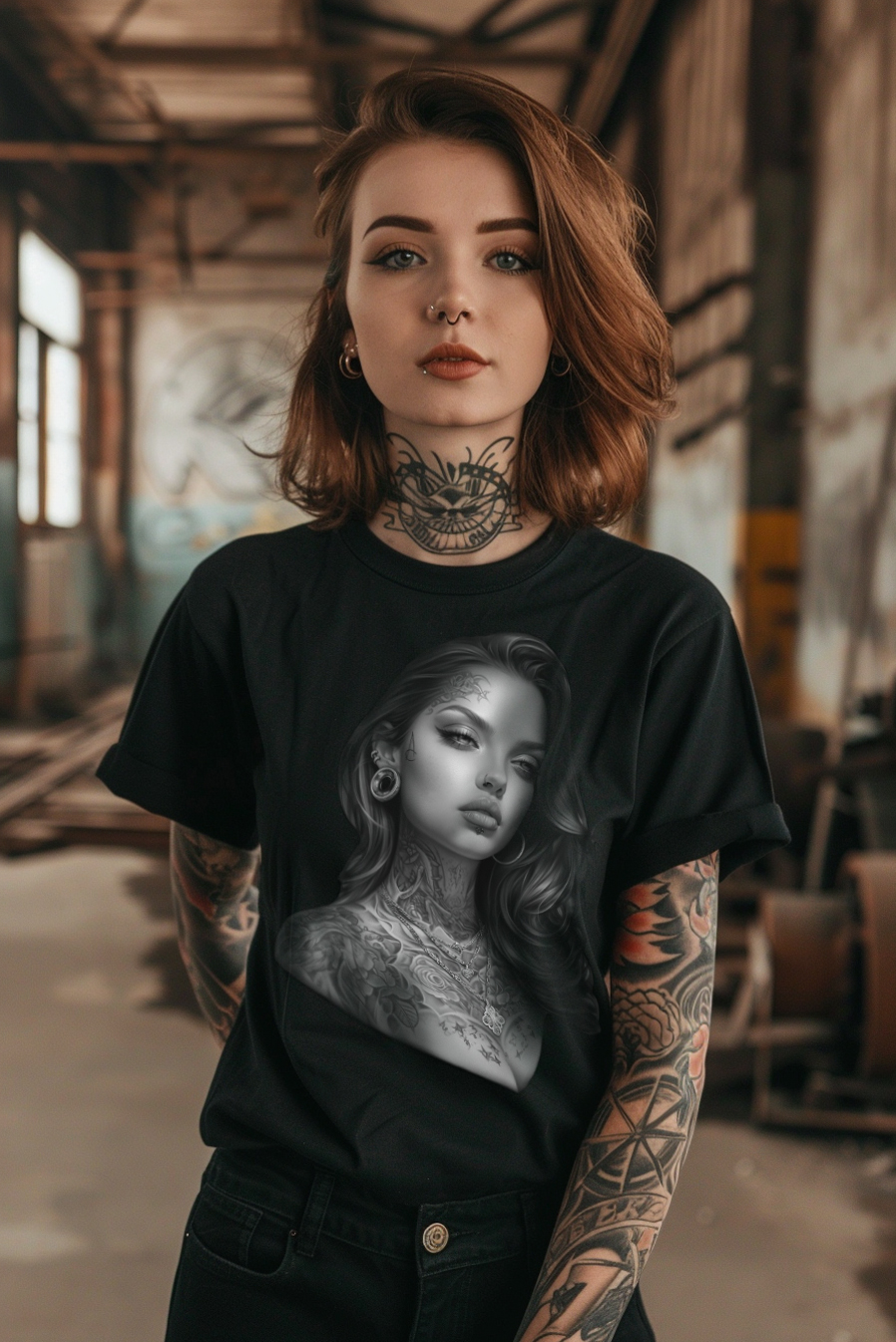 Tattoo chick zwart & Tattoo chick wit - Afbeelding 5