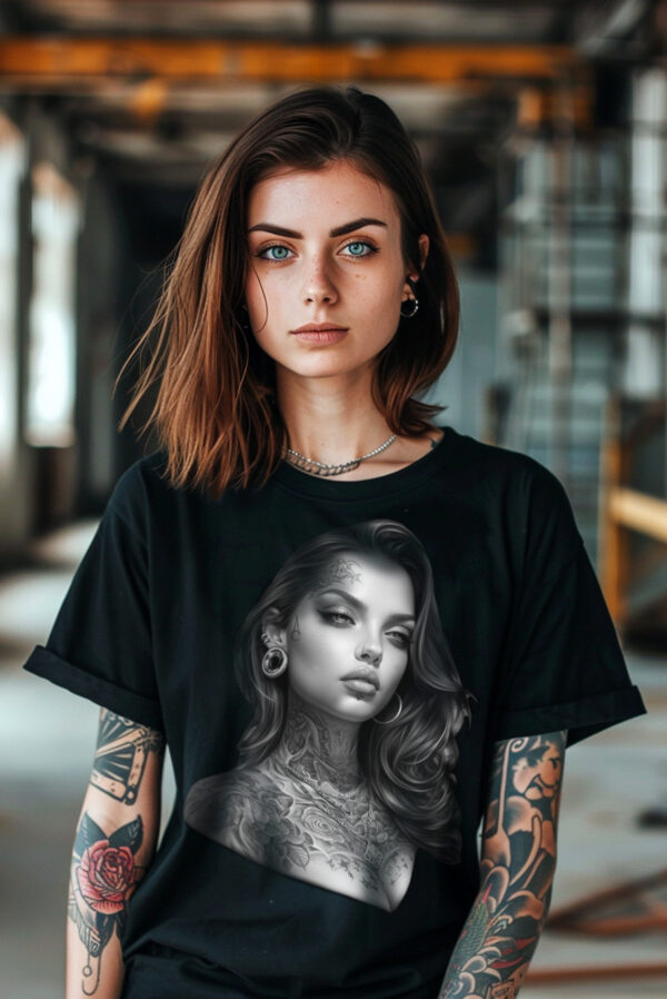 Tattoo chick zwart & Tattoo chick wit